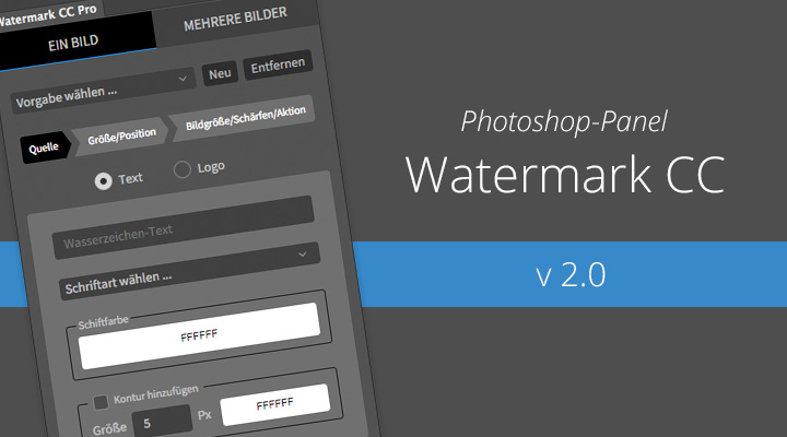 Watermark CC v 2.0 (Photoshop-Panel) ist da – Das ist neu